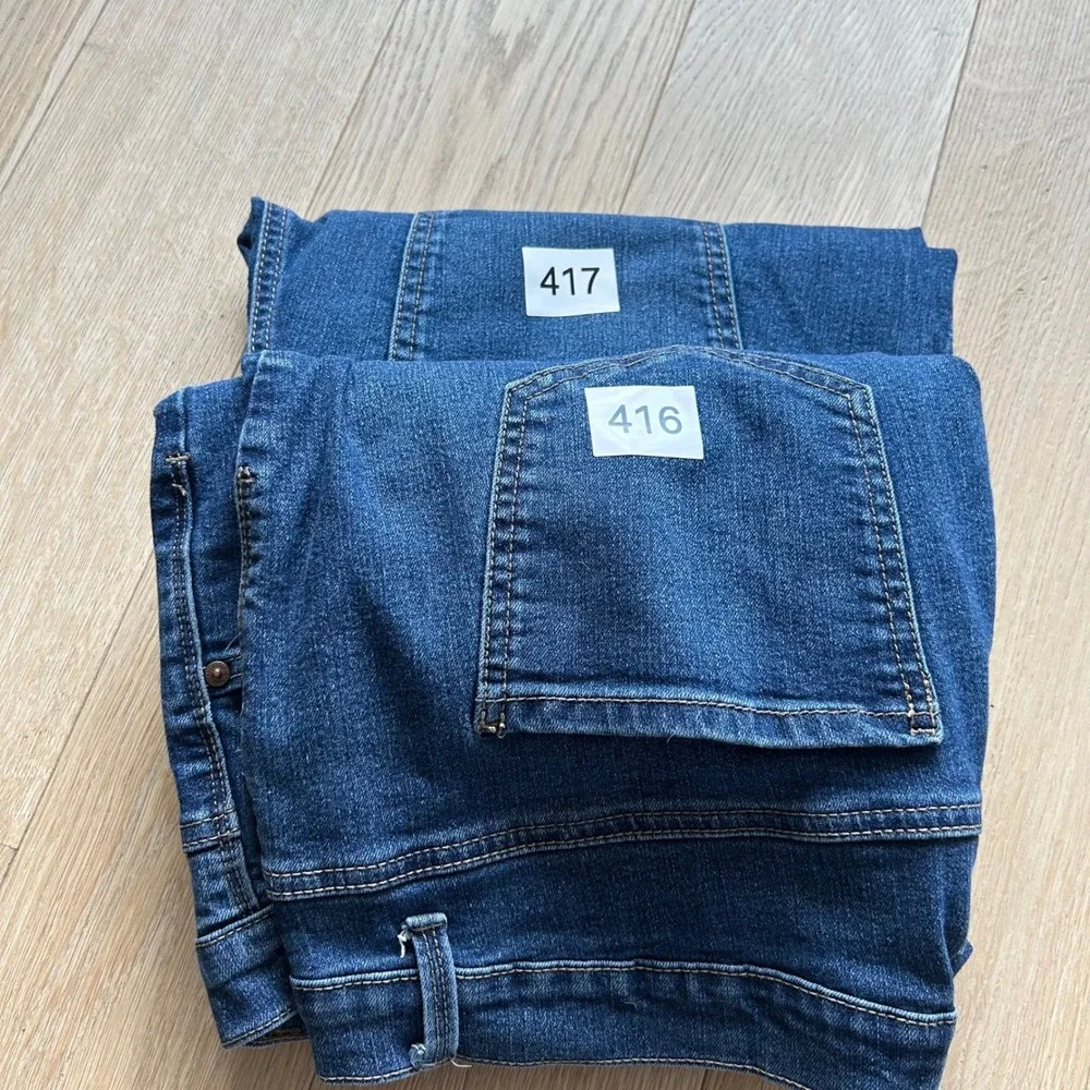 2 Gloria Vanderbilt Amanda Jeans 18WS Blue High Rise Tapered Stretch Denim Short